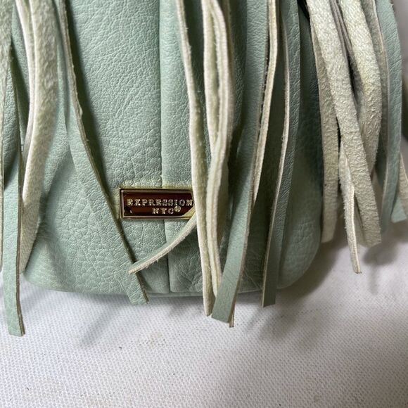 Expression NYC drawstring mint green crossbody bag - Picture 6 of 12